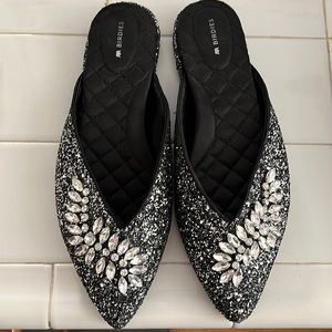 Birdies embellished swan mules size 10
